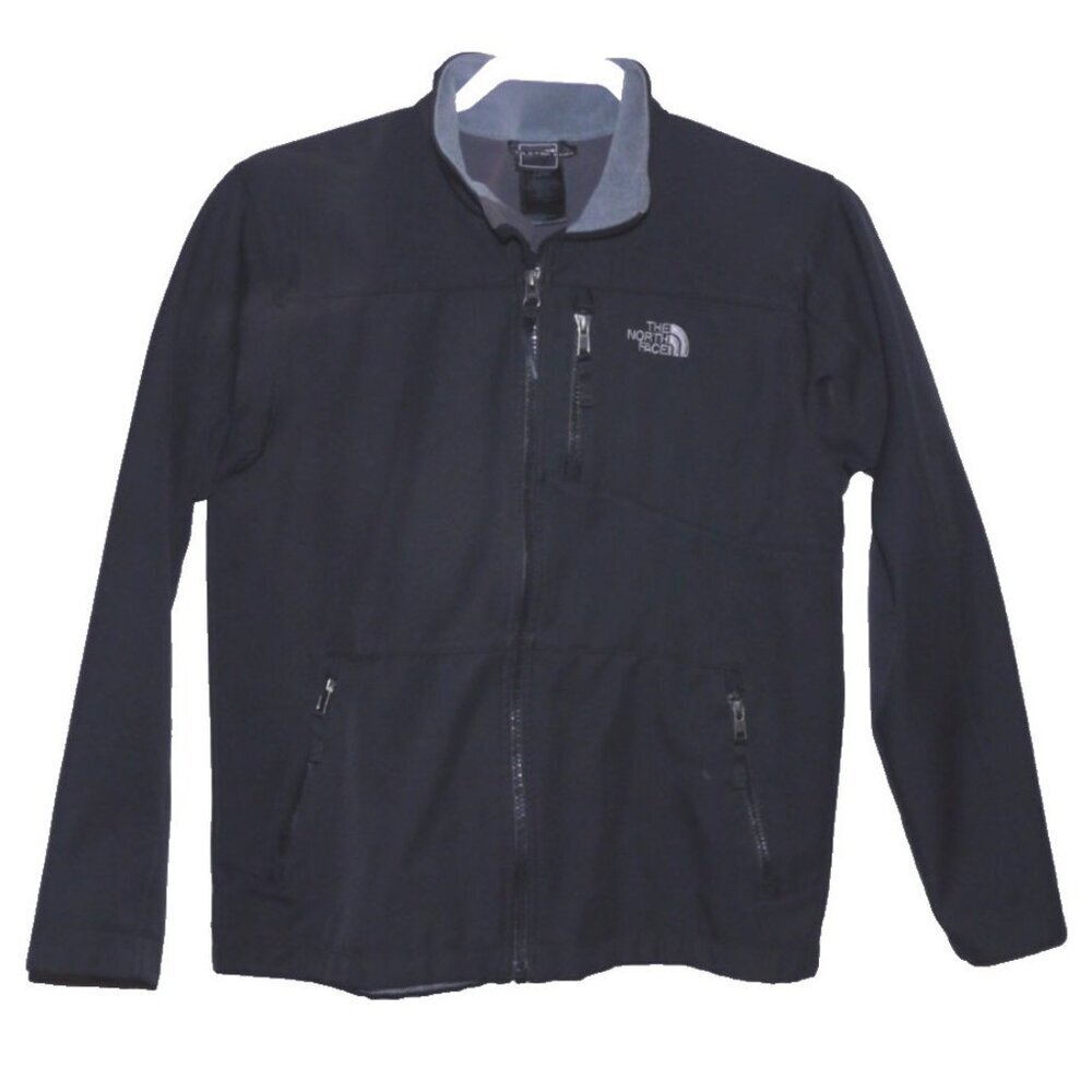 THE NORTH FACE black fleece lined 100% polyester jacket KID'S BOY'S size L 14/16